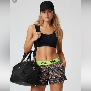 Victory Secret Midrise Workout Colourful Geometric Mini Biker Shorts